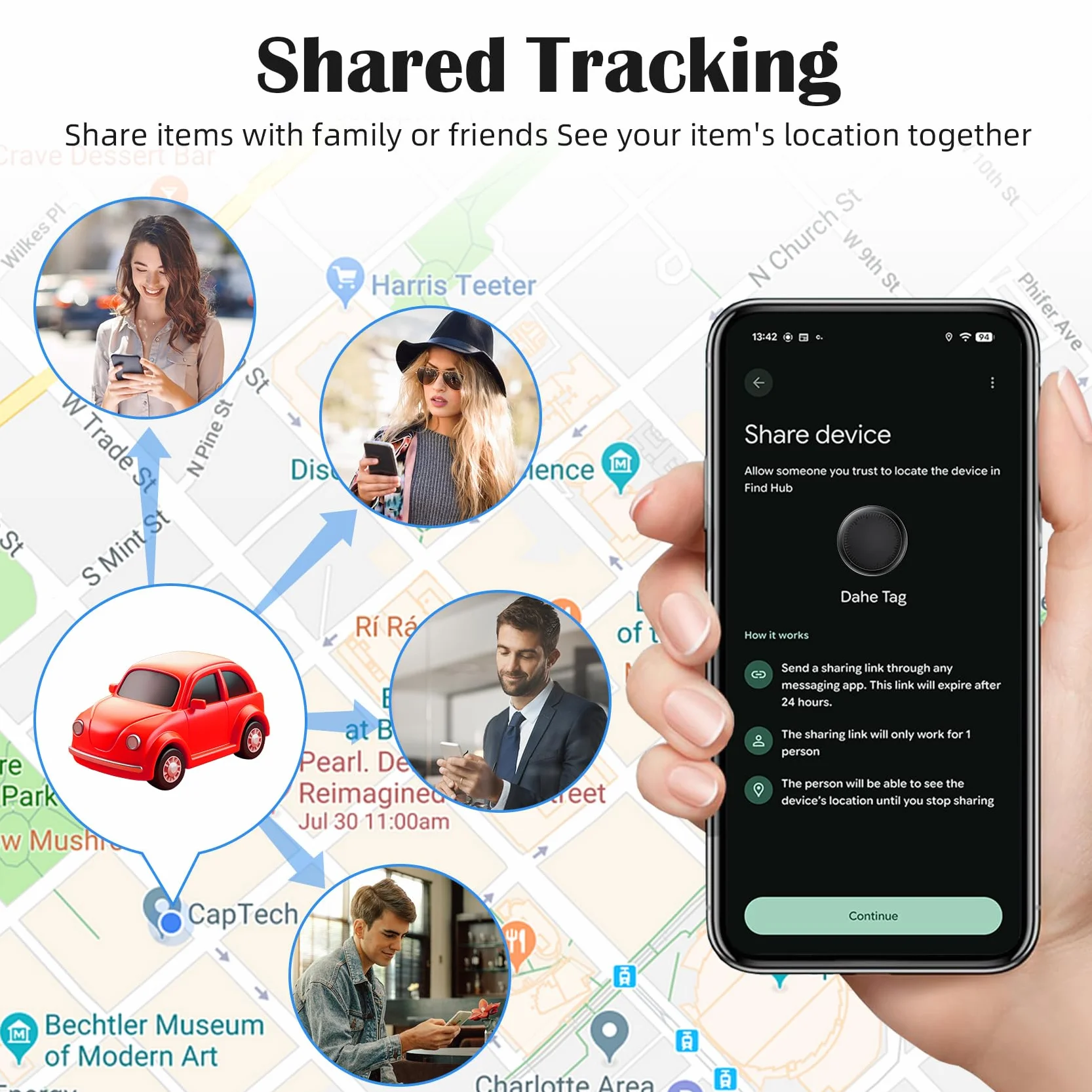 GPS Tracker für Auto, 2PCS GPS-Tracker für Fahrzeuge Echtzeit Air Tracker Android, Globale Abdeckung Magnetischer Auto Tracker Verstecktes Ortungsgerät Keine monatliche Gebühr Abonnement (Schwarz)