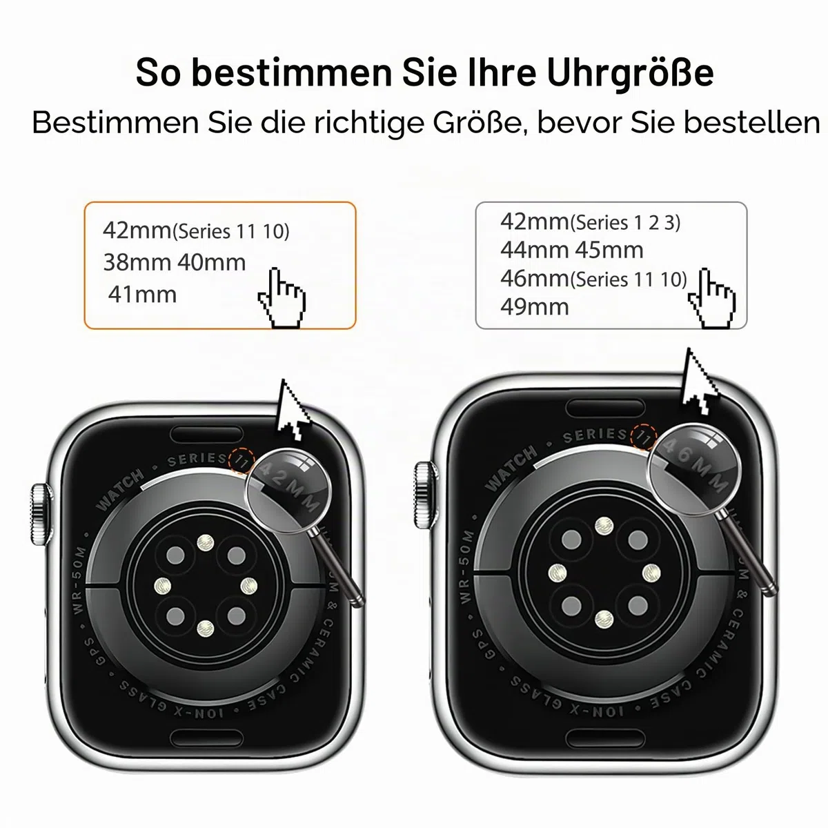 WFEAGL Kompatibel für Apple Watch Armband 40mm 41mm 38mm 42mm(Series 11 10),Lederband Ersatzband für Herren Damen Kompatibel für iWatch Series 11/10/9/8/7/6/5/4/3/2/1,SE/SE2, Elfenbein Weiße+Roségold)