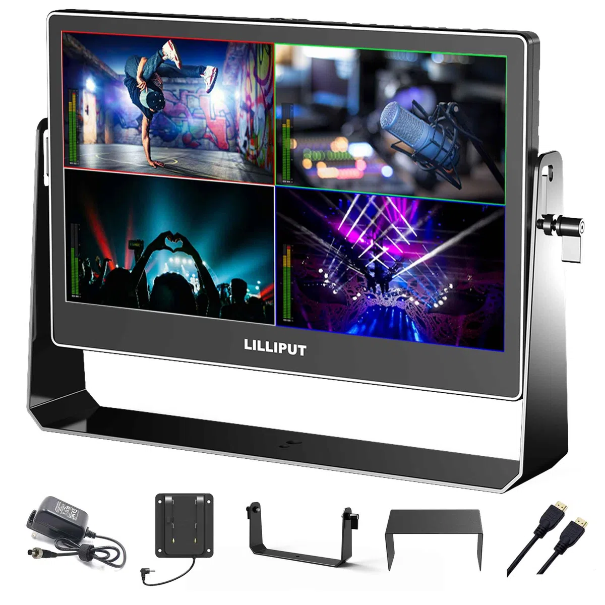 LILLIPUT A13 13,3 Zoll 4K OLED Broadcast-Monitor mit Quad-Split