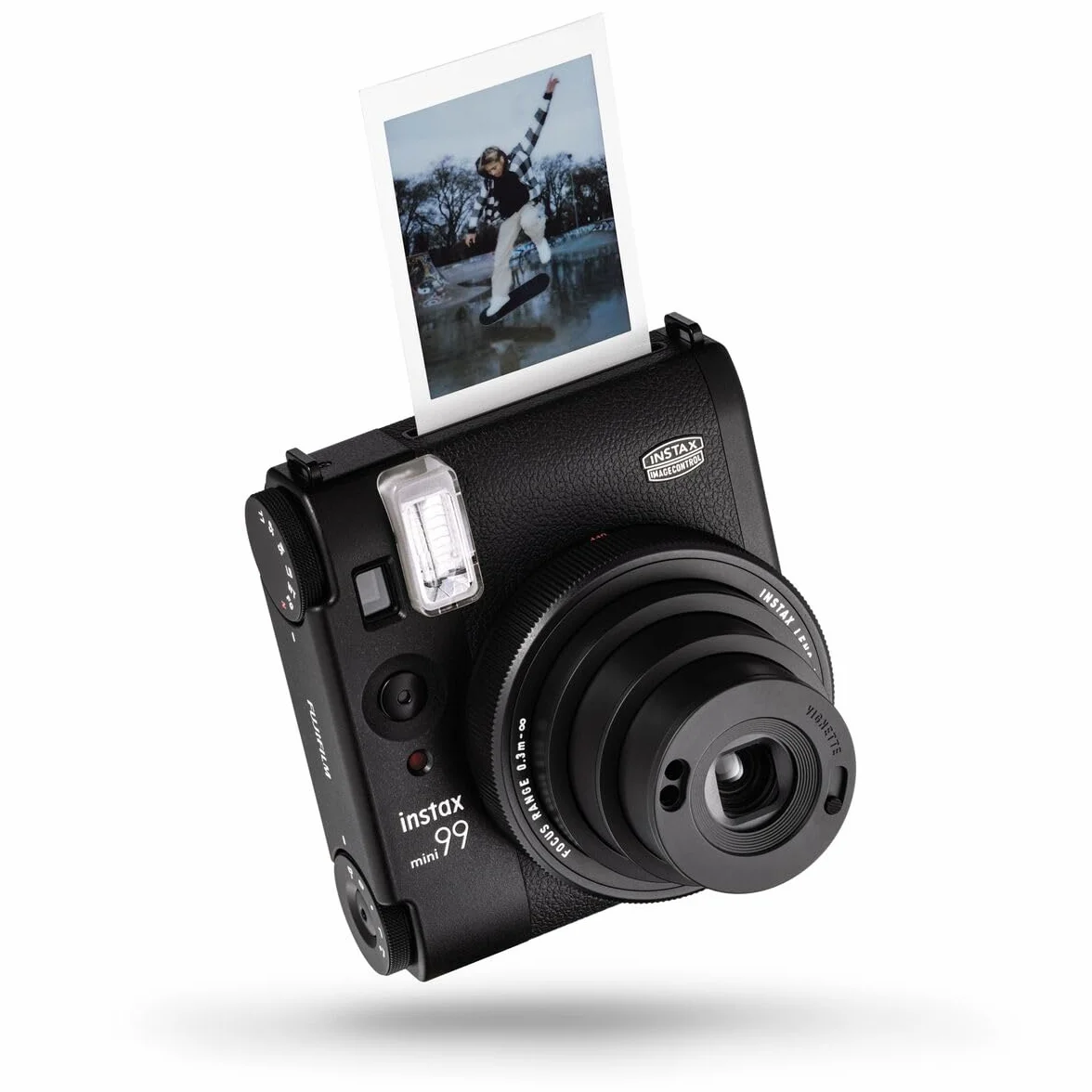 FUJIFILM instax mini 99™ Sofortbildkamera mit Farbdruck | Analoge Sofortdruck-Kamera mit 6 Farbeffekten, 5 Belichtungsstufen, Selfiefunktion sowie Doppelbelichtung & Langzeitmodus | Black