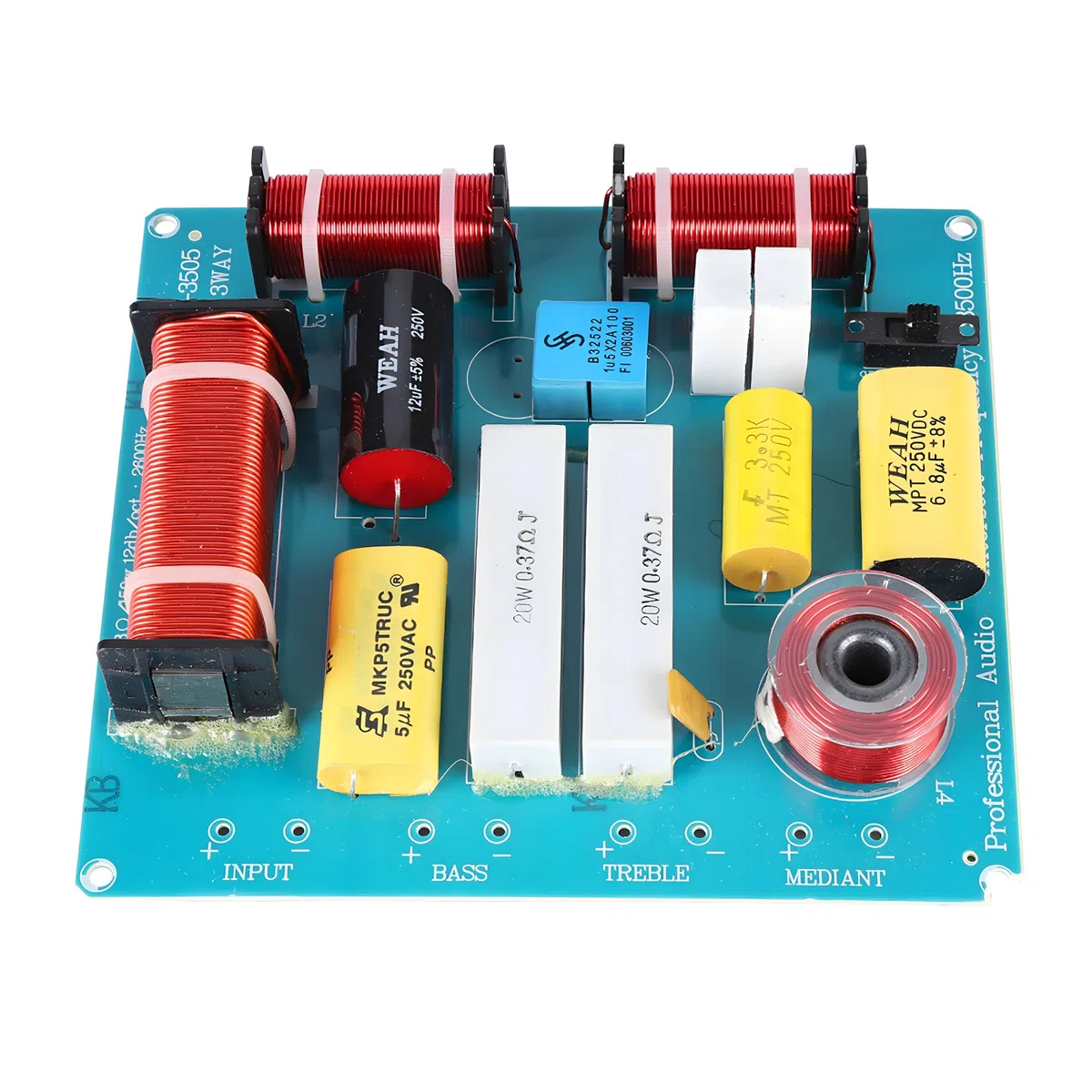 3-Wege Frequenzweiche Lautsprecher Frequenzteiler Crossover Filter Audio Frequenzteiler Divider 300W für DIY KTV Bühnenlautsprecher