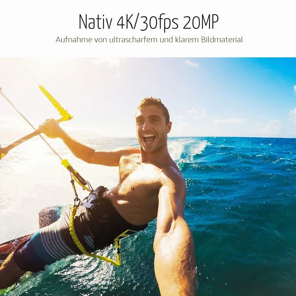 AKASO V50 Pro Sportkamera, 4 K, 30 fps, 20 MP, WiFi – Kamera 4 K, wasserdicht, Ultra HD, EIS-Stabilisator mit Fernbedienung, Touchscreen, Weitwinkel, verstellbar – Unterwasser-Sportkamera 40 m und