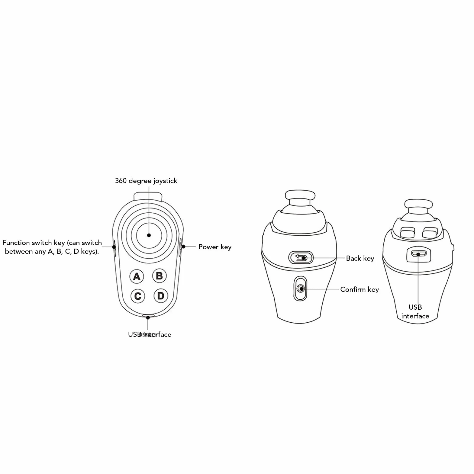 Ouitble Bluetooth VR Fernbedienung Kabelloser VR Controller Gamepad Selfie Timer Joystick mit Blättern für VR -Brillen MobiltelefoneTablets