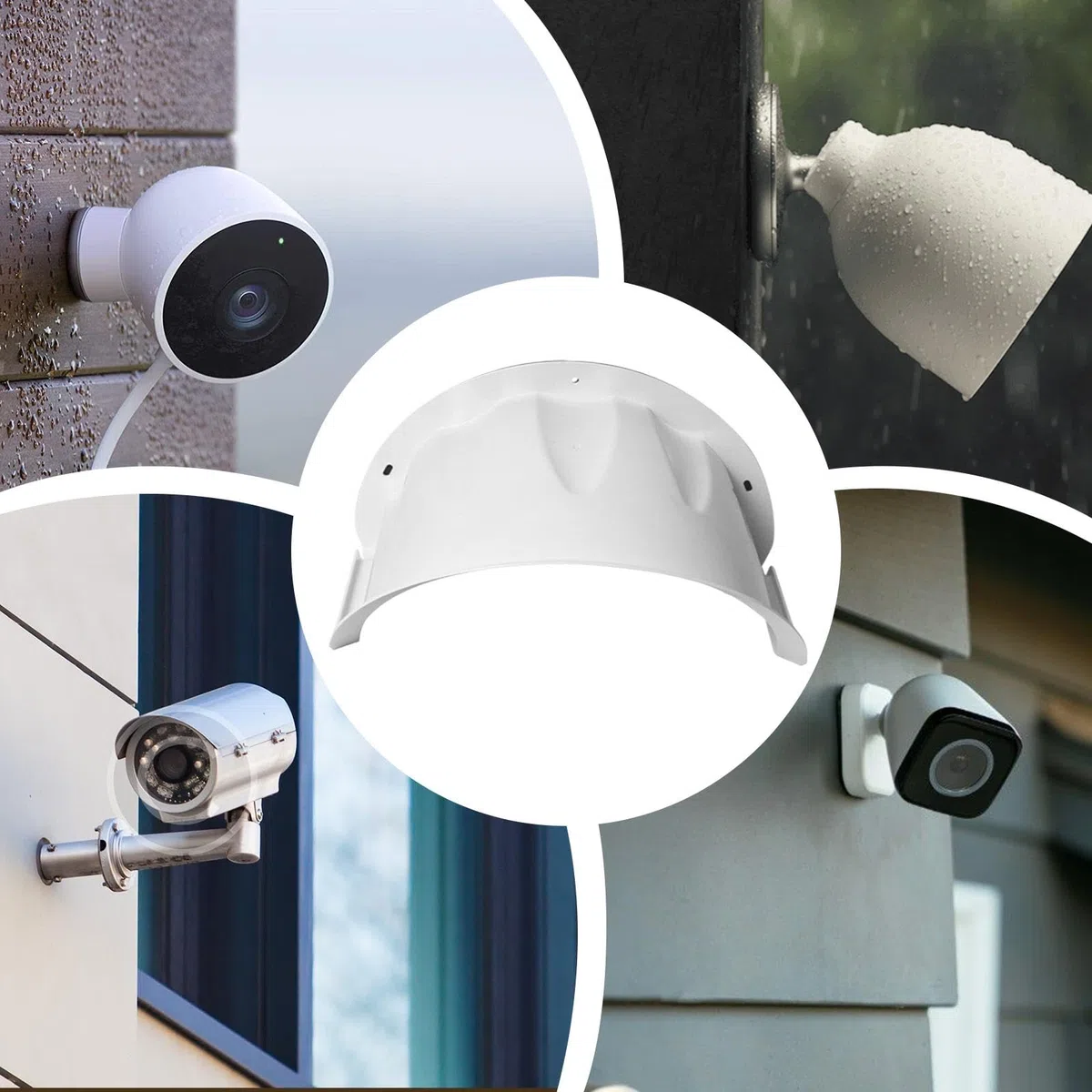 Kamera Wetterschutz Für Ring Stick Up Cam, Outdoor Camera Regenschutz Sonnenschutz Kamera Regen Abdeckung Kappe Abdeckung Wasserdicht Regen Und Schnee Schutzhülle Staub Schutz, Weiß