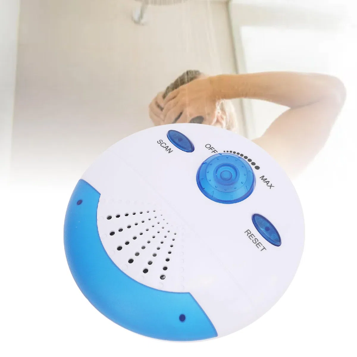 Duschradio, Tragbares Mini-AM-FM-Duschradio, IPX7 Wasserdichtes Hängendes Duschradio, Lauter Stereo-Sound-Badezimmerlautsprecher, Eingebauter Lautsprecher für Badezimmer, Küche,