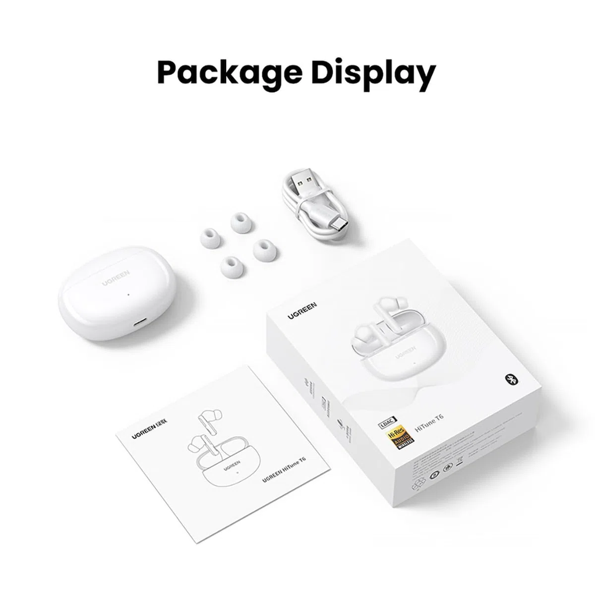 UGREEN WS200 HiTune T6 ANC Headphones White