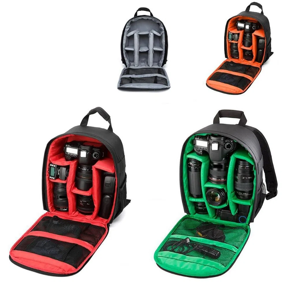 Multifunktionaler Kamerarucksack, wasserdichte Outdoor-Kameratasche für Wanderungen, Reisen, Sprots-Orange