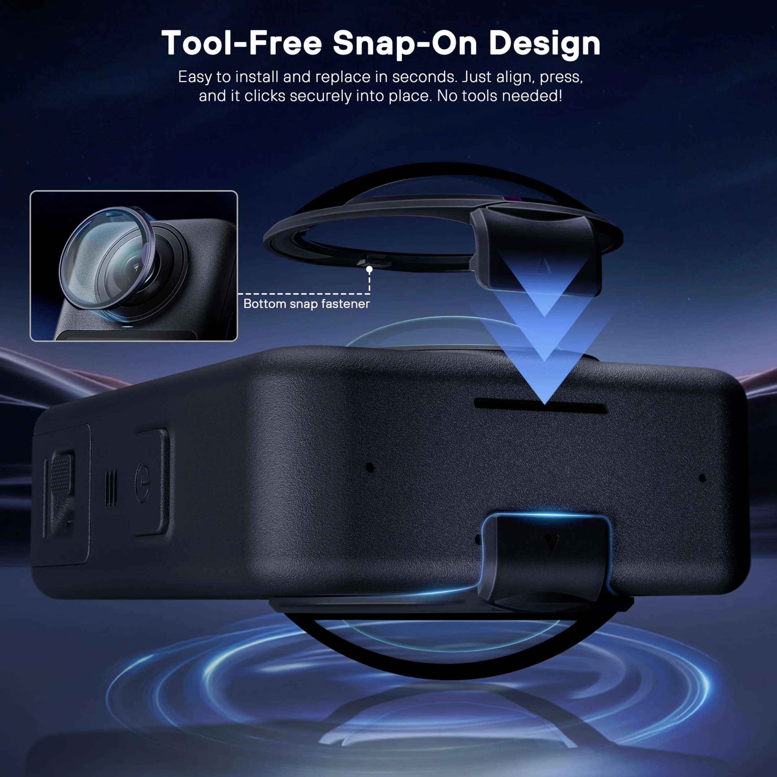 STARTRC PHOTO Objektivschutz&Displayschutz für DJI Osmo 360 Zubehör, PC Linsenschutz + HD Schutzfolie für Osmo 360 Kamera, Kratz- und staubfest, 2er-Pack