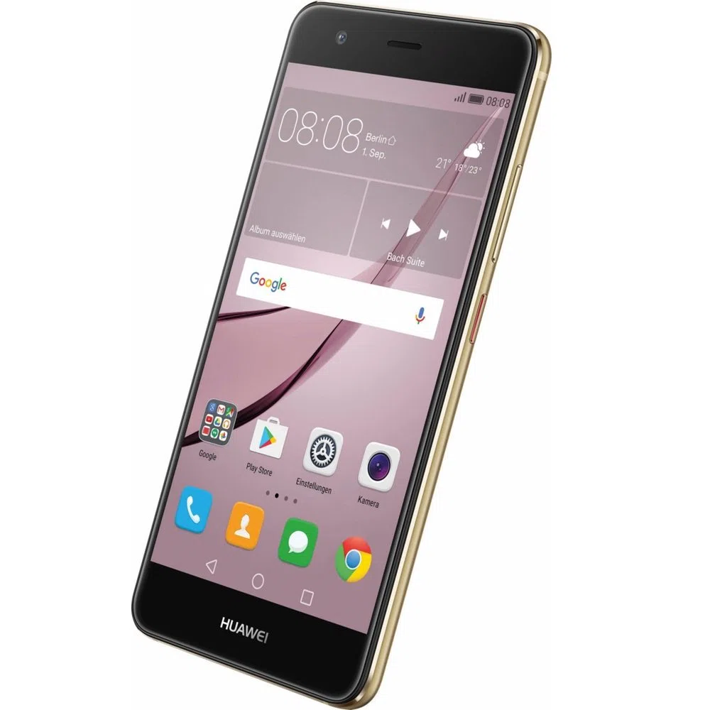Huawei 51090UPR nova Smartphone (12,7 cm (5 Zoll), 32GB, Dual-SIM, 12 Megapixel Kamera, Android) Prestige Gold
