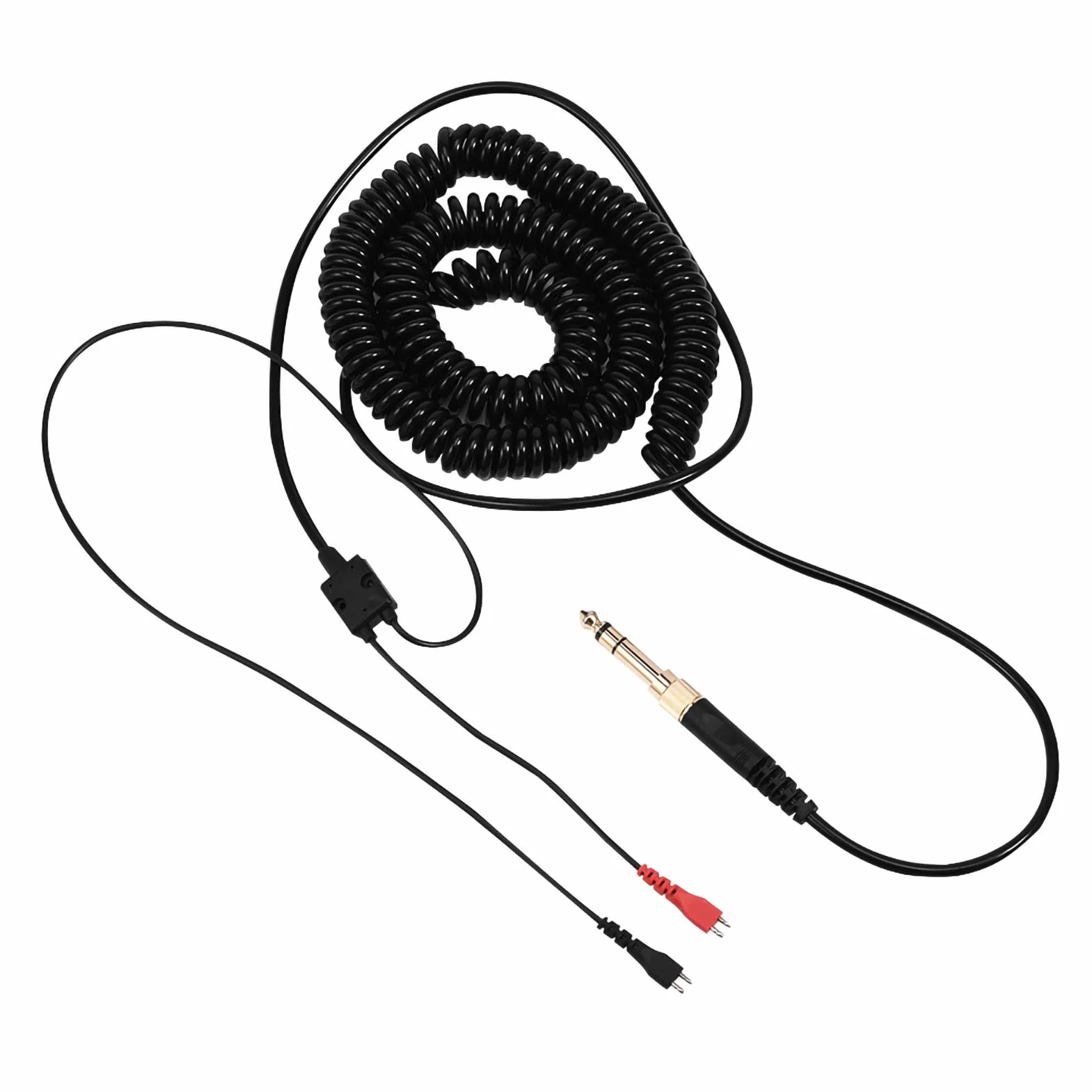 Acouto Ersatz-Federspiralkabel Kopfhörer-Audiokabel Federdraht für Sennheiser HD25/ 560/540/ 480/430/ 490/520/ 530/450/ 440/420/ 230/250 Kopfhörer, 3,5-mm- und 6,5-mm-Stecker