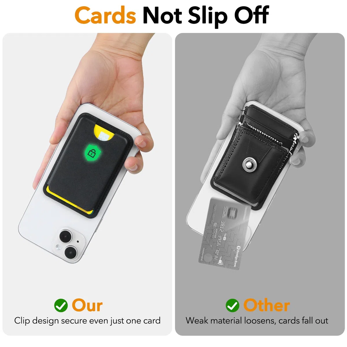 Wallet Für MagSafe, Magnetische Kartenhalter mit RFID-Blockierung, Card Holder mit verstellbarem Ständer, Silm Mag Safe Wallet für iPhone 17/16/15/14/13/12/Pro/Pro Max Serie