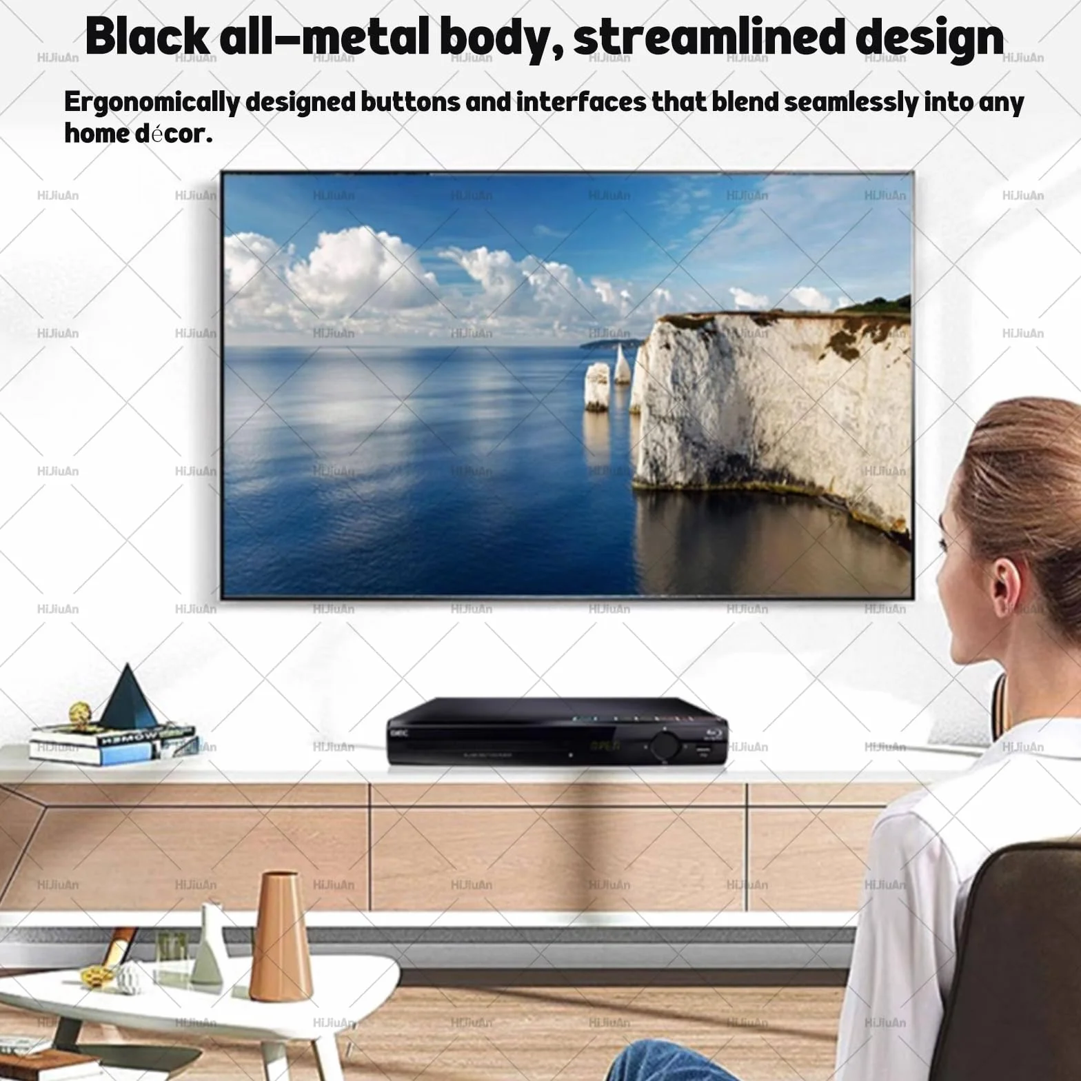 1080P Region Free DVD Player, HDMI Konnektivität, unterstützt DVD, CD & VCD Wiedergabe, inklusive HDMI-Kabel und Fernbedienung, USB-Eingang für Home Entertainment