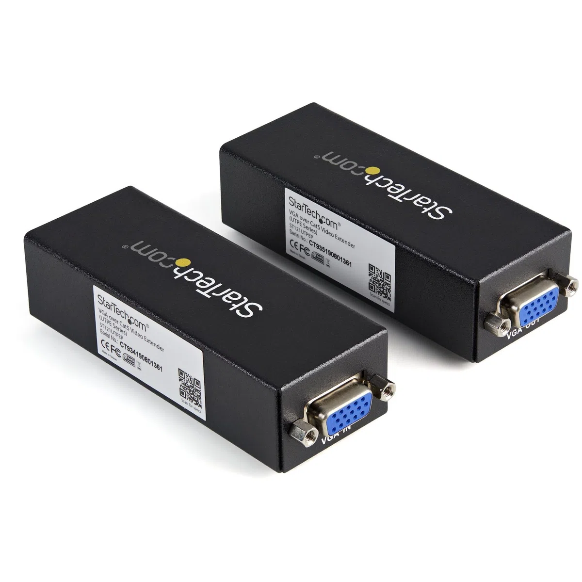 StarTech VGA über Cat 5 Video Extender Set bis 80 Meter - VGA Cat 5 Extender 1280x1024@80m - Verlängert ein VGA Signal über Cat5