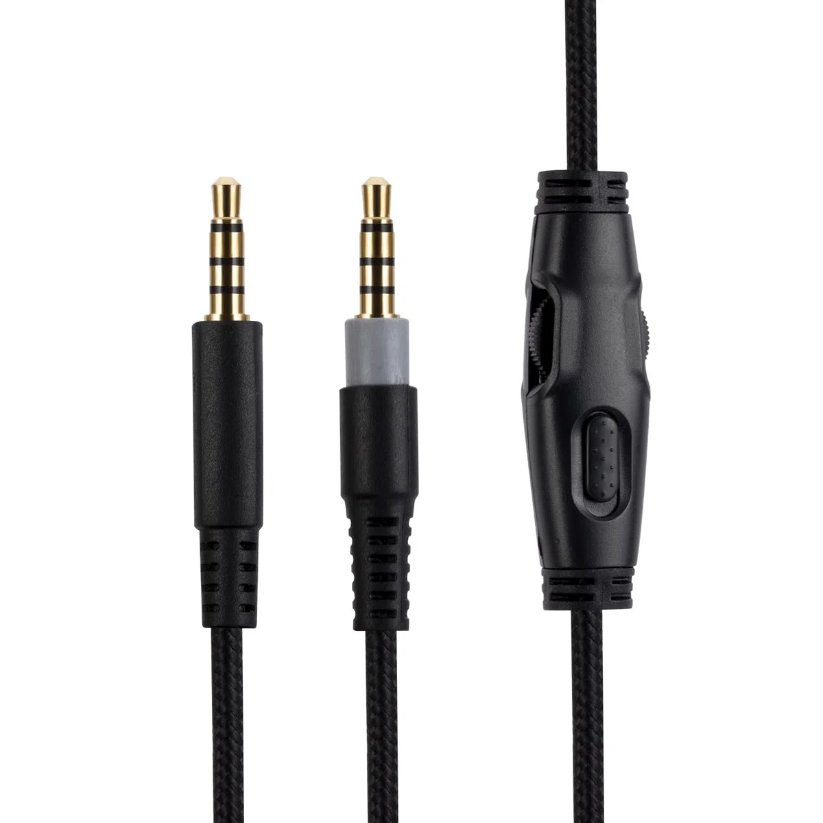 Alphatec HyperX Cloud Alpha Ersatzkabel, kompatibel mit HyperX Cloud Alpha Gaming-Headset, Inline-Stummschaltung, Lautstärkeregler mit Mikrofon, 2 Meter Kopfhörer-Audio-Verlängerungskabel, Schwarz