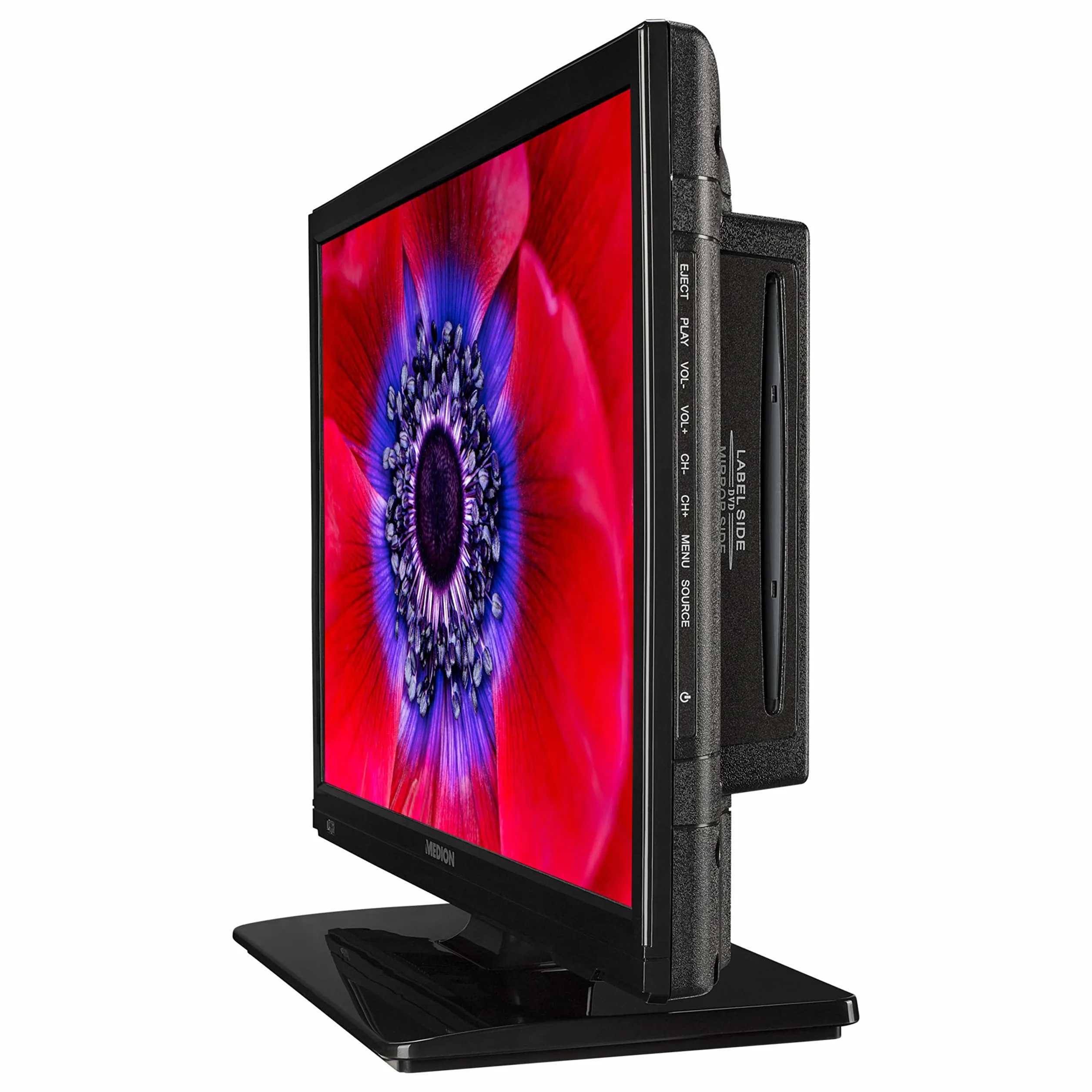 MEDION E11913 (MD 20013) 47 cm (19 Zoll) Fernseher (integrierter DVD-Player, HD Triple Tuner, CI+, 12V KFZ Car-Adapter, Mediaplayer)