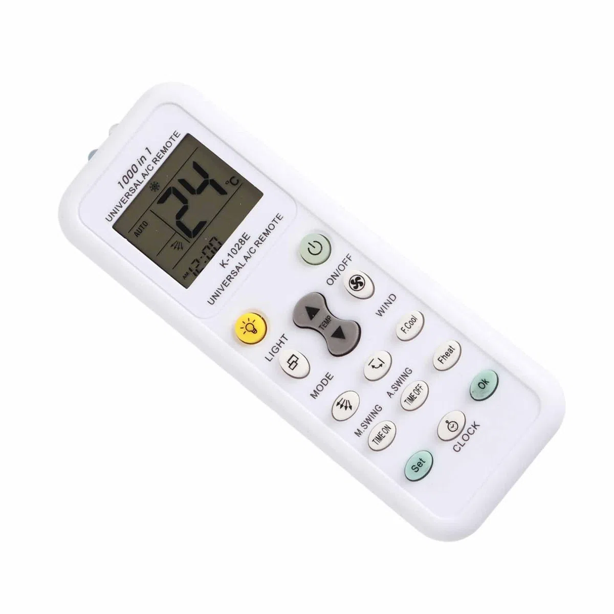 Cocoarm K-1028E Universal Air Conditioner Fernbedienung, Ergonomisches Design, LCD-Display, Timerfunktion, Kompatibel mit den Meisten Marken für Komfortable Zuhausekühlung