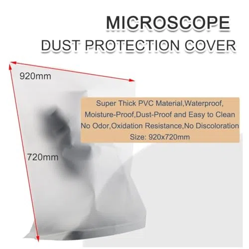 Mikroskop-Staubschutzhülle, Extra Groß, Vollständiger Schutz Für Laborgeräte, Transparentes Pvc, 920 X 720 Mm
