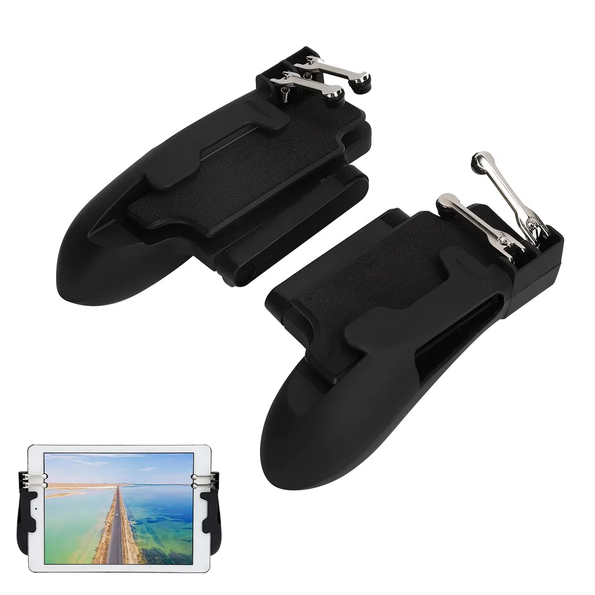 Asixxsix Tablet Aim Gamepad, PUBG -Controller für Tablet 6 Trigger, Empfindlicher Aim -Gamepad -Trigger, Universal 1 -Paar -Spielzubehör, für Pad Tablet PUBG -Spielzubehör