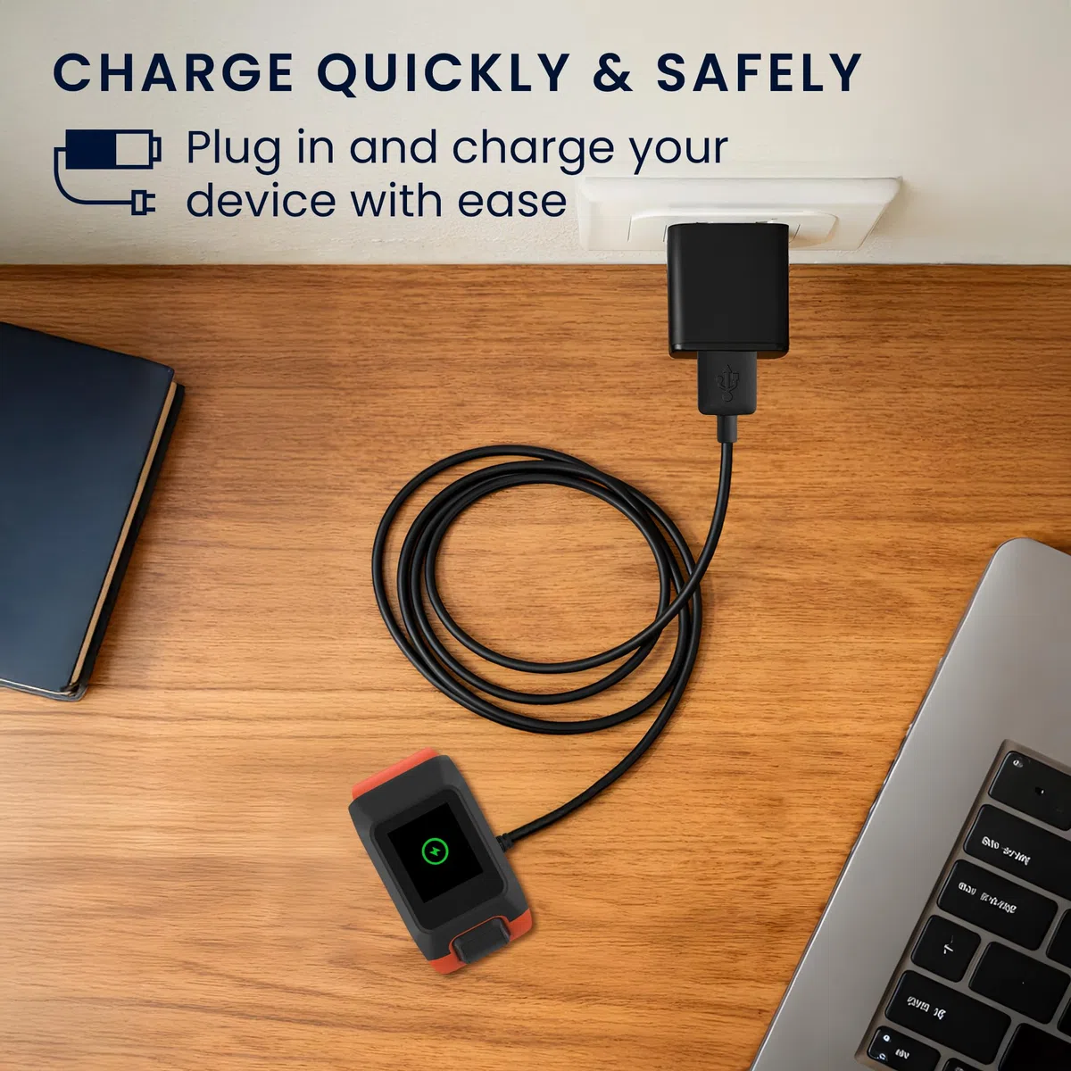 kwmobile USB Kabel Charger kompatibel mit TomTom Adventurer/Runner 3/Spark 3/Golfer 2 Ladekabel - Smart Watch Ersatzkabel - Fitnesstracker Aufladekabel in Schwarz
