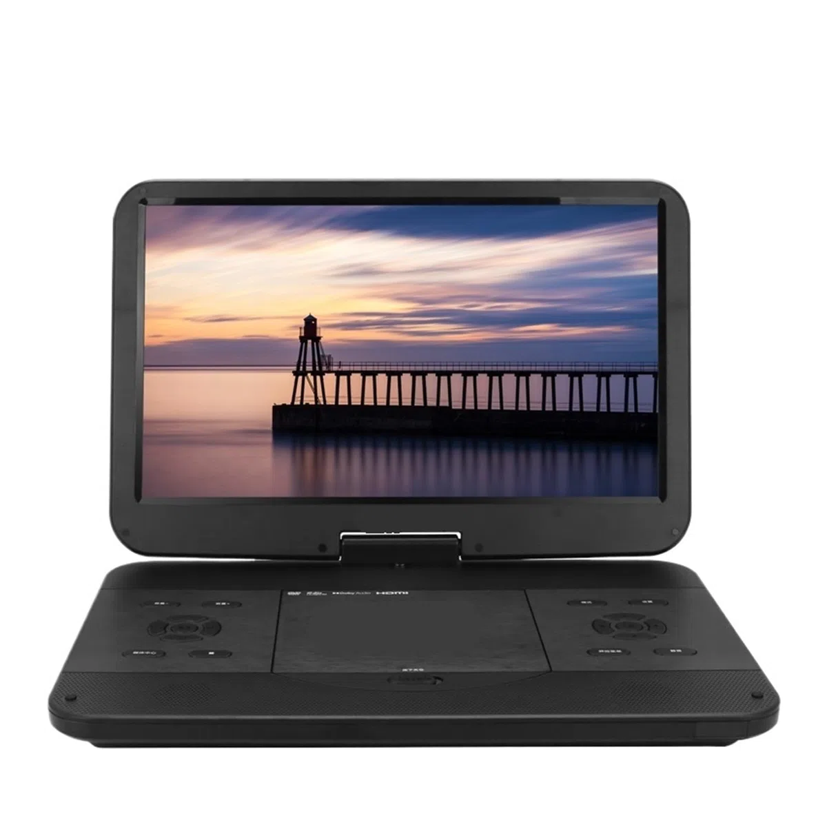 DVD-Player, 15,6 Zoll Faltbarer tragbarer Blu-ray-Player, 1080P HD, großer Bildschirm, unterstützt DVD, VCD, CD, Zuhause, Auto, Reisen