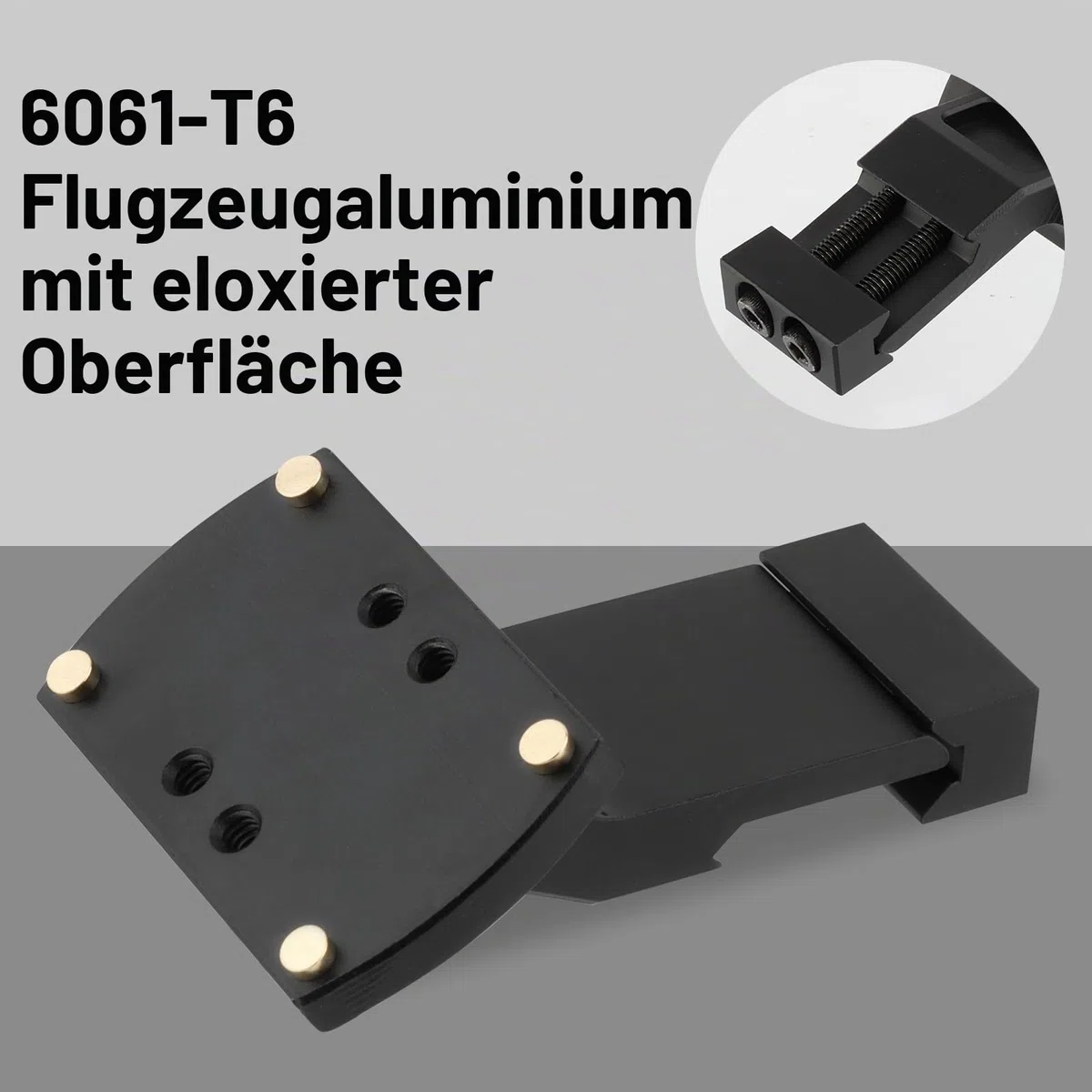 RMR 35 Grad Gewinkelt Offset Mount Platte, Sucher RMR Mount Adapter Basis passt 21mm Schiene, Universal Optik Platte mit 2 Schrauben & T10 Schraubenschlüssel für Outdoor Sport