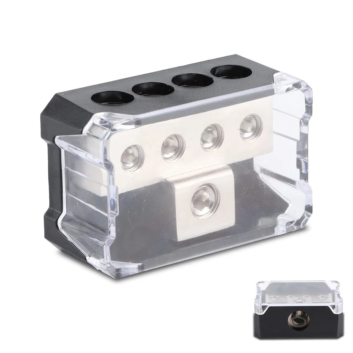 Verteilerblock Auto 0GA 1GA X 1 Eingang 4GA X 4 Ausgang Car-Audio-Stereo-Verstärker-Splitter Verbindungskasten Spurweite Ausgang Verstärker Stromverteilung Masse Verteiler Anschlussblock