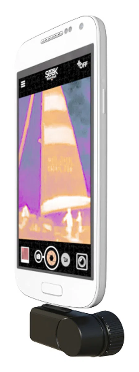 Seek Thermal Compact XR - Preiswerte Wärmebildkamera mit Erweiterter Sichtweite, Micro-USB Anschluss und Wasserdichtem Schutzgehäuse Kompatibel mit Android Smartphones - Schwarz
