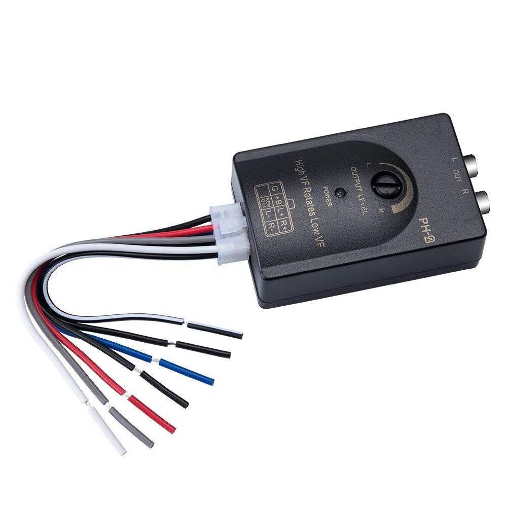 Mr.Ho High Low Adapter Signalwandler für Autoradio Konvertiert Lautsprecher High-Low-Level-Converter Hochpegel-Signale in das Cinch-Format