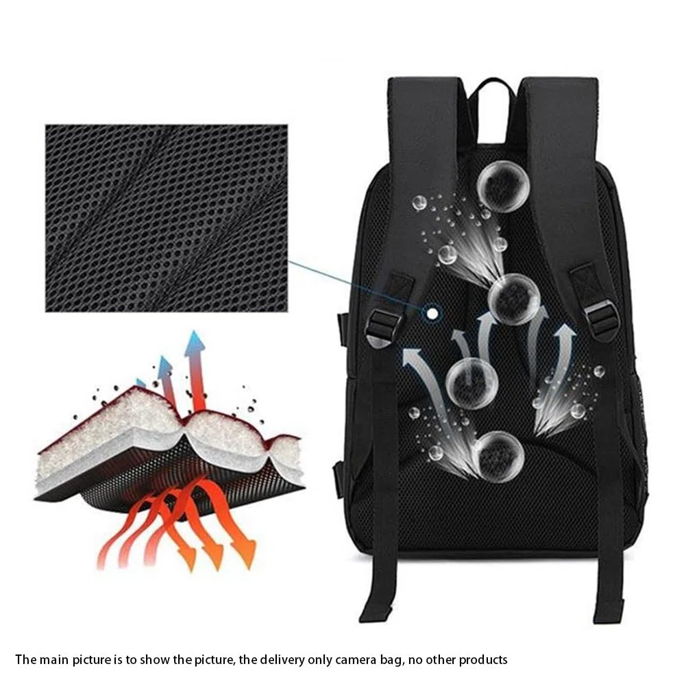 Multifunktionaler Kamerarucksack, wasserdichte Outdoor-Kameratasche für Wanderungen, Reisen, Sprots-Orange
