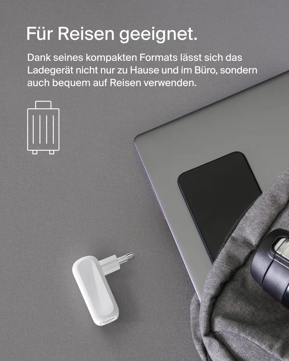 Belkin BoostCharge 42-W-USB-Ladegerät mit 2 Anschlüssen, USB-C- + USB-A-Charger; Schnellladen für iPhone 16, 16 Plus, 16 Pro, 16 Pro Max, 15, 14, 13, Galaxy S24, S23, Plus, Ultra, iPad, AirPods – Weiß