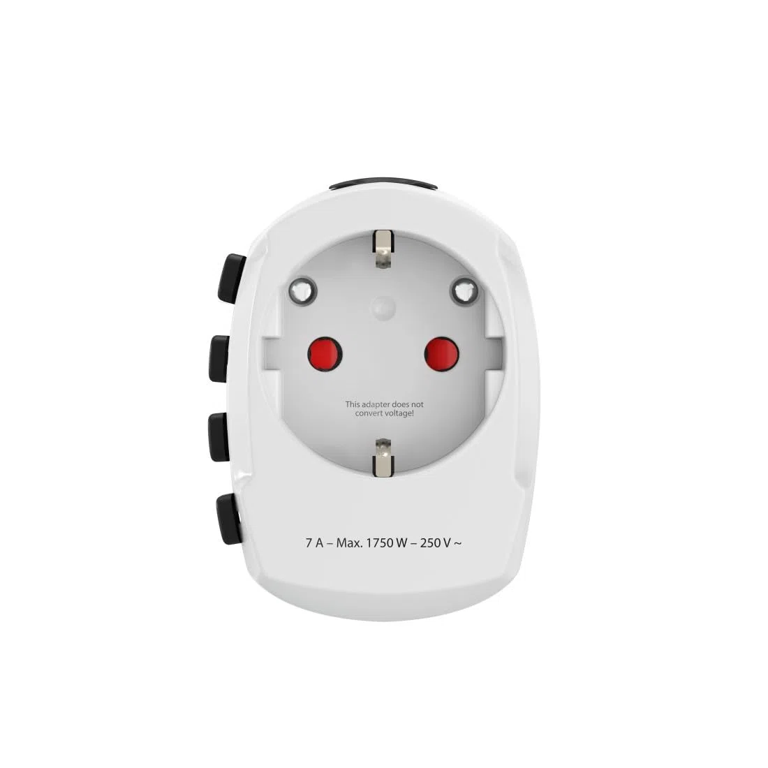 Hama Reiseadapter weltweit (Reiseadapter universal für mehr als 150 Länder, Typ G/Typ B/Typ I/Typ J/Typ L/Typ N, für Geräte mit Steckertyp C, E und F, Schutzkontakt, austauschbare Sicherung) weiß