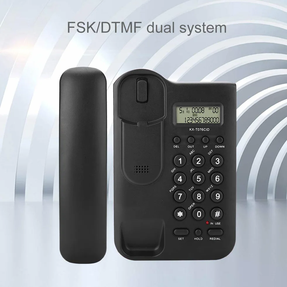 CCYLEZ Festnetztelefon, Schnurgebundenes Basistelefon, Kabelgebundenes Tischtelefon, Telefon mit Großen Tasten, mit Wahlwiederholungsfunktion und Display, für Büro, Zuhause und Hotel