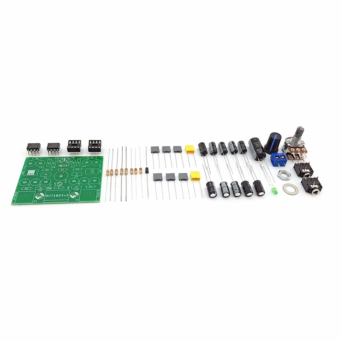 AVT1024 Kopfhörerverstärker Bausatz Klasse AB 800mW 17Hz–23kHz TDA7233 Stereo Audio Verstärker DIY Elektronik Kit Für Anfänger Schwierigkeitsgrad 1