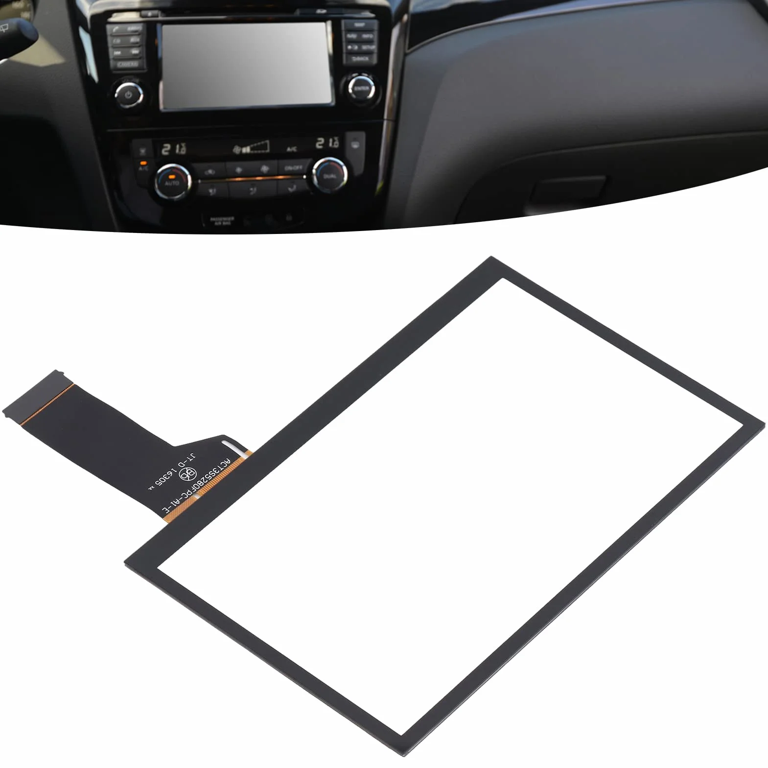 TDO‑WVGA0633F00039, Präzise, ​​langlebig, einfache Installation, Auto-LCD-Touchscreen-Digitalisierer, Ersatz für MIB für Automobile