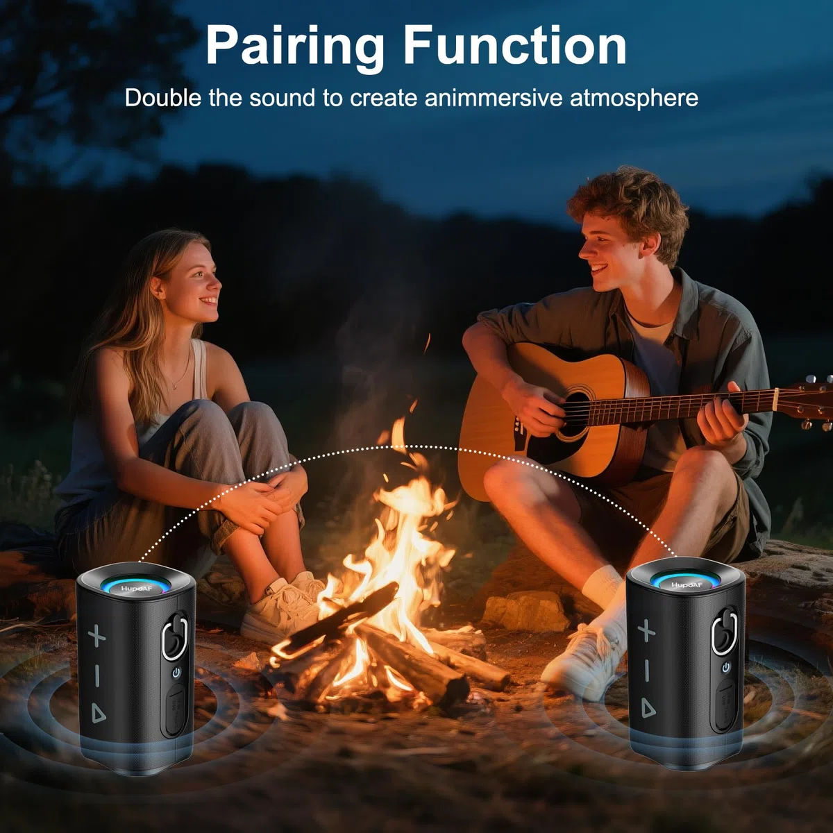 Bluetooth Lautsprecher mit Licht, Musikbox Bluetooth 5.4, 30W Max Dual Lautsprecher,30 Std Akku,Bass Boost Box mit IPX7 Wasserschut, Kabellose Stereo Pairing,Outdoor Lautsprecher für Reisen, Sport