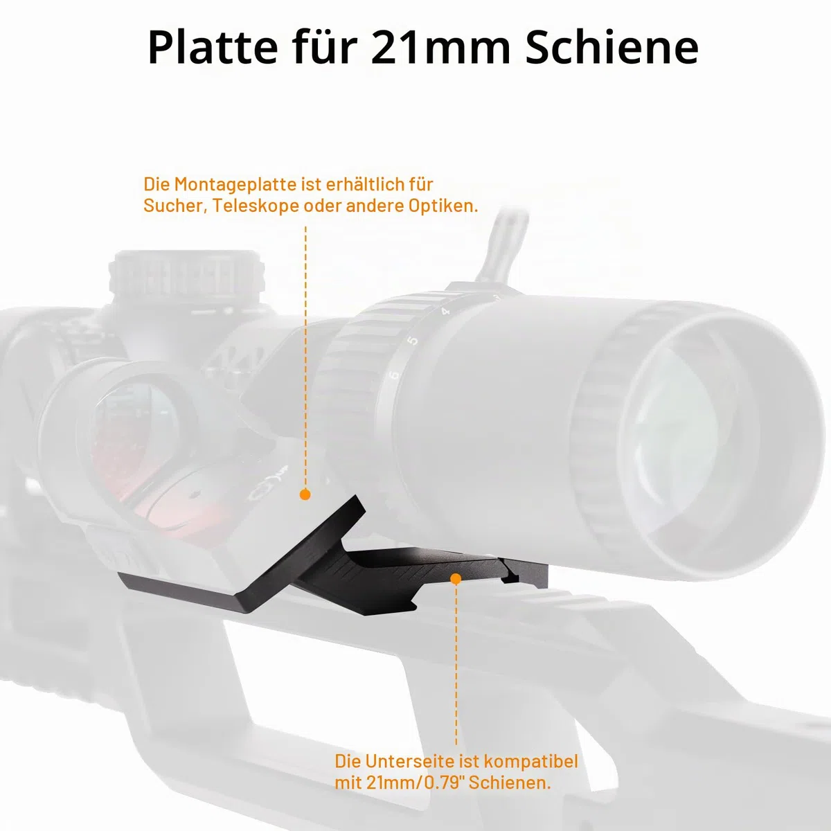 RMR 35 Grad Gewinkelt Offset Mount Platte, Sucher RMR Mount Adapter Basis passt 21mm Schiene, Universal Optik Platte mit 2 Schrauben & T10 Schraubenschlüssel für Outdoor Sport