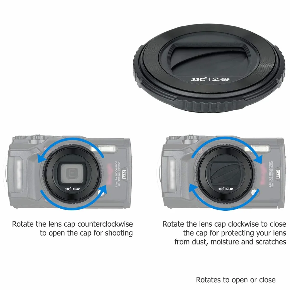 JJC Objektivdeckel für Olympus TG-7 TG-6 TG-5 TG-4 TG-3 TG-2 TG-1 Kamera ersetzt Olympus LB-T01 Objektivschutz