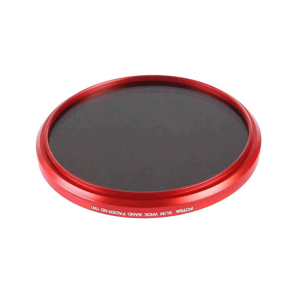 FOTGA 67mm Ultra Slim Fader ND-Objektiv-Filter Einstellbare Neutraldichtefilter Variable ND2 zu ND400 Neutral Density Filter Graufilter - Rot