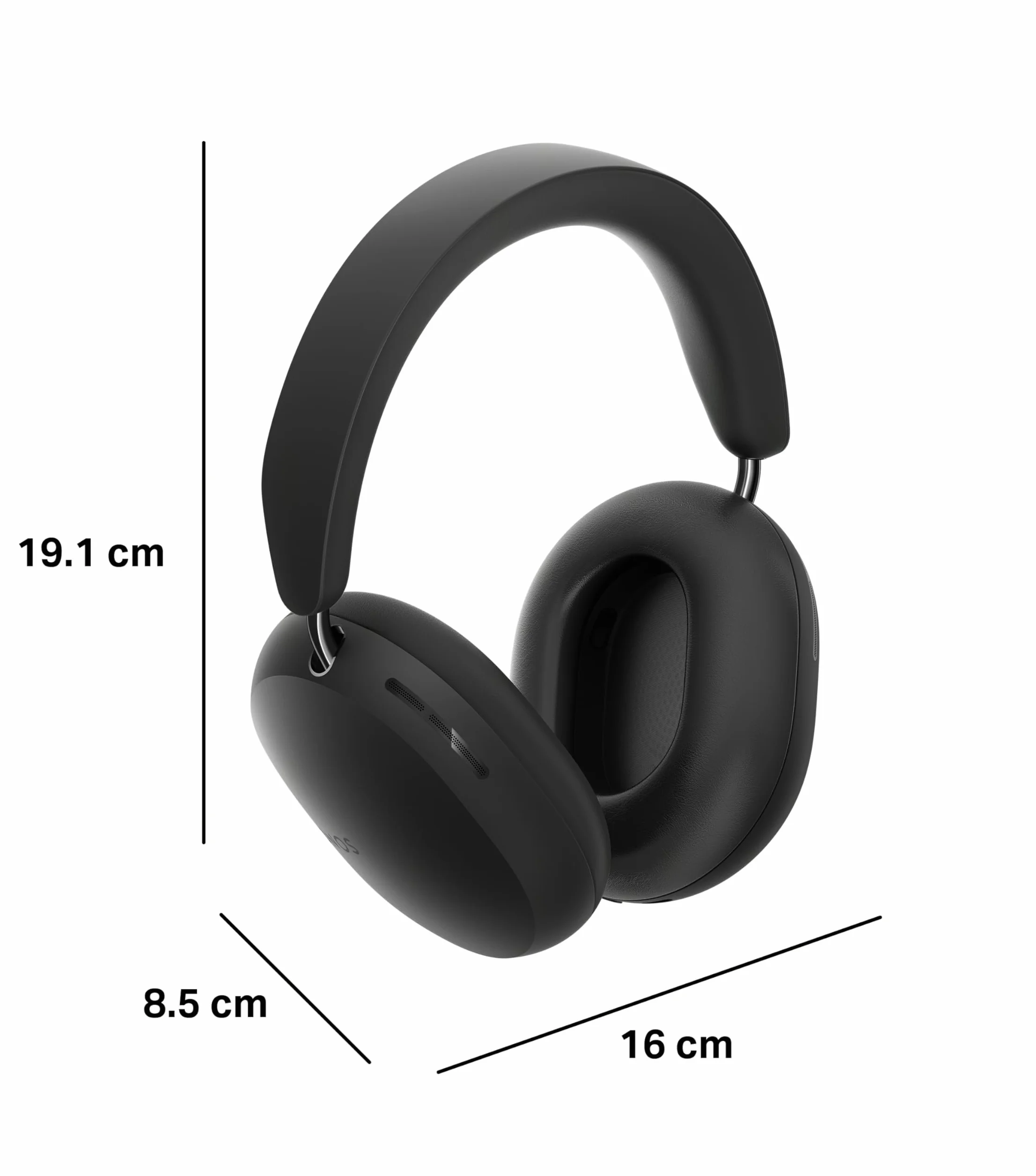 Sonos Ace - Kabelloser Bluetooth-Kopfhörer mit Geräuschunterdrückung - Bis zu 30 Stunden Akkulaufzeit - Spatial 3D Audio - Dynamic Head Tracking - Schwarz
