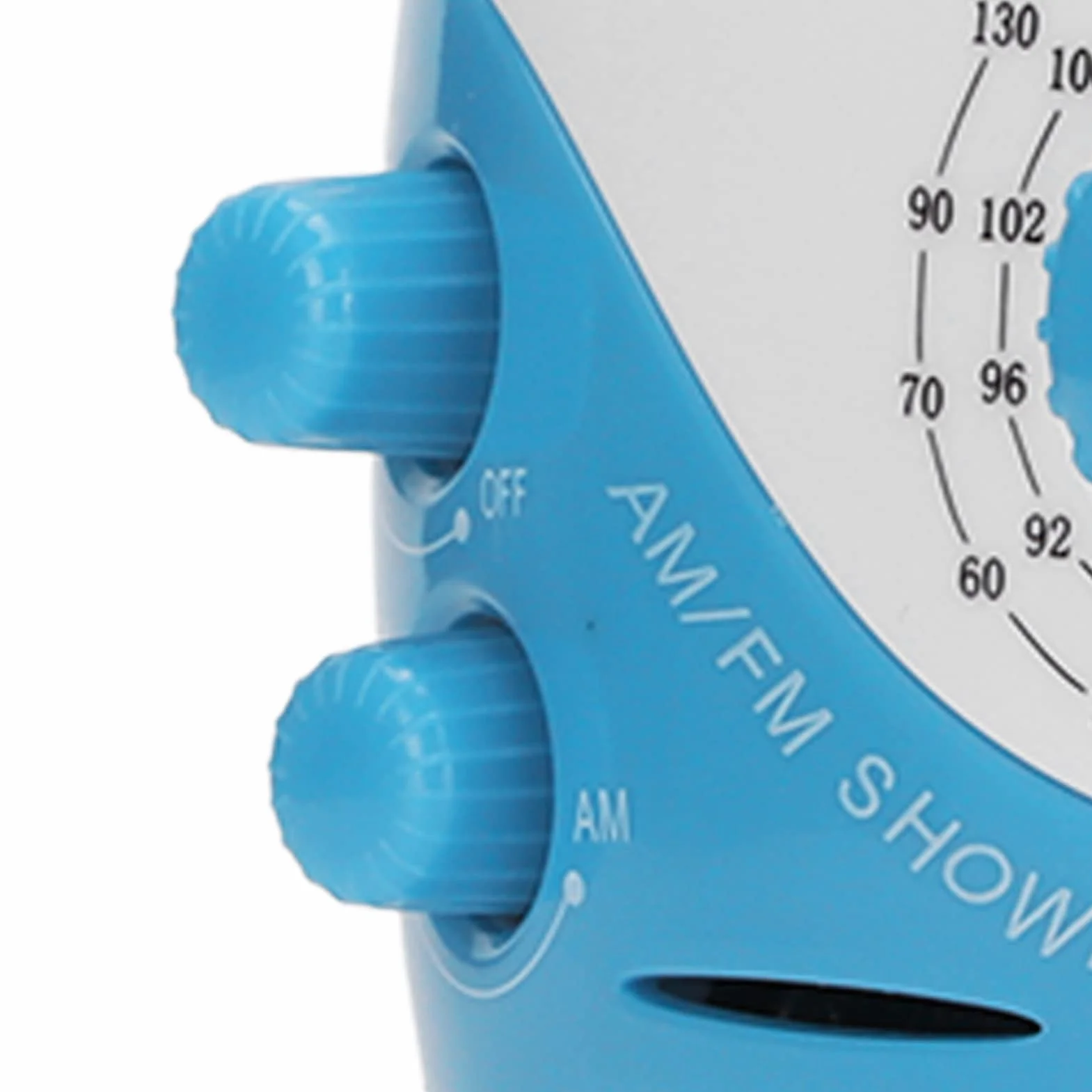 Tragbares Radio, Hakentyp Blau AM FM Radio Batteriebetriebenes, Wasserdichtes Duschradio mit Eingebautem Lautsprecher, Praktisches Radio für Rundfunk, Musik, Nachrichten