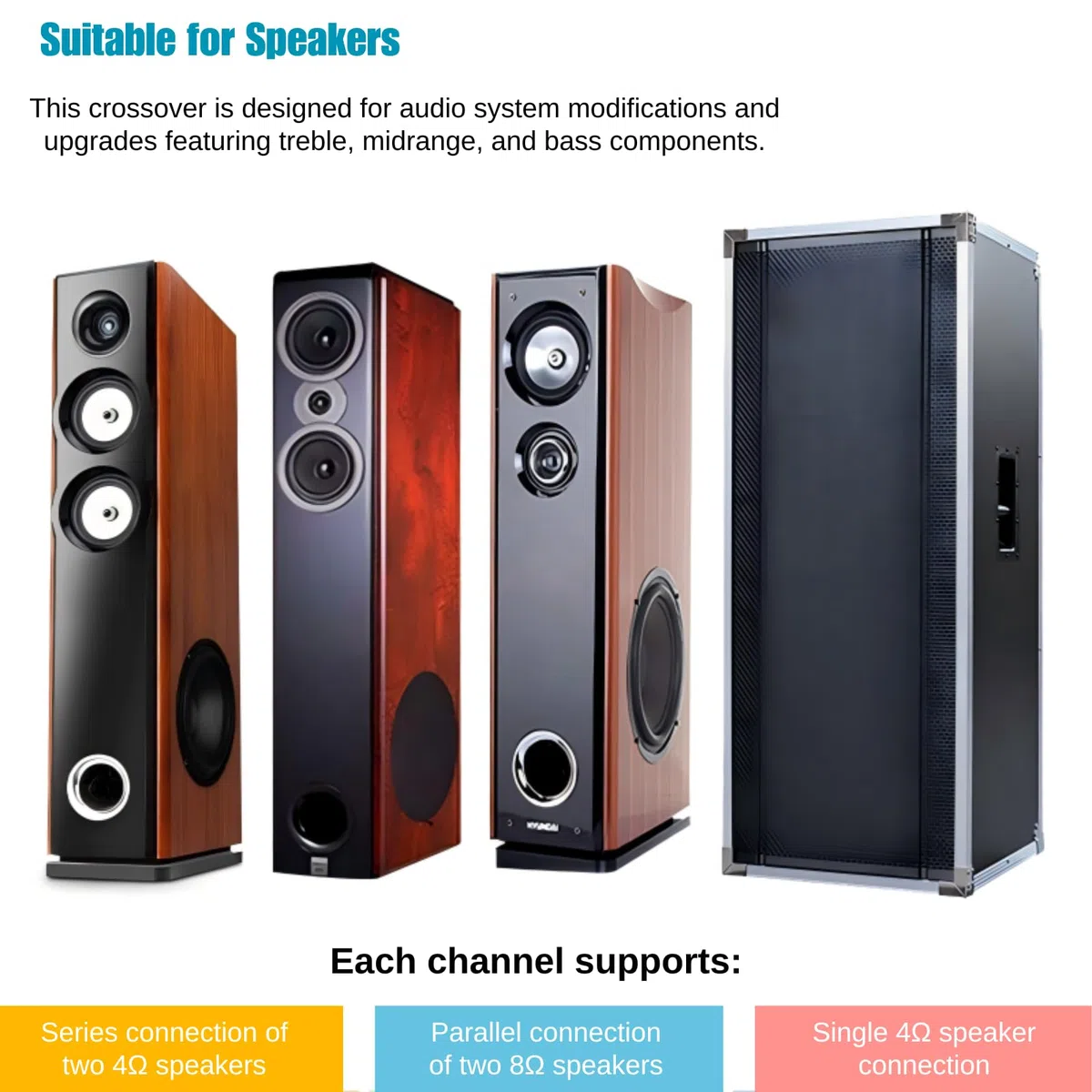 3-Wege Frequenzweiche Lautsprecher Frequenzteiler Crossover Filter Audio Frequenzteiler Divider 300W für DIY KTV Bühnenlautsprecher