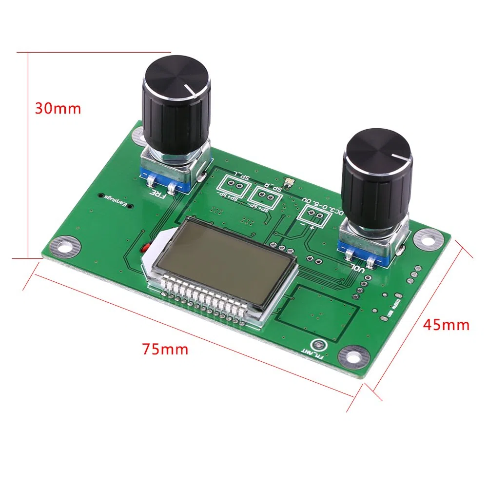 Mini DSP und PLL Digital Stereo FM Radio Funkempfängermodul 87-108 MHz Unterstützt die serielle Anschlusssteuerung