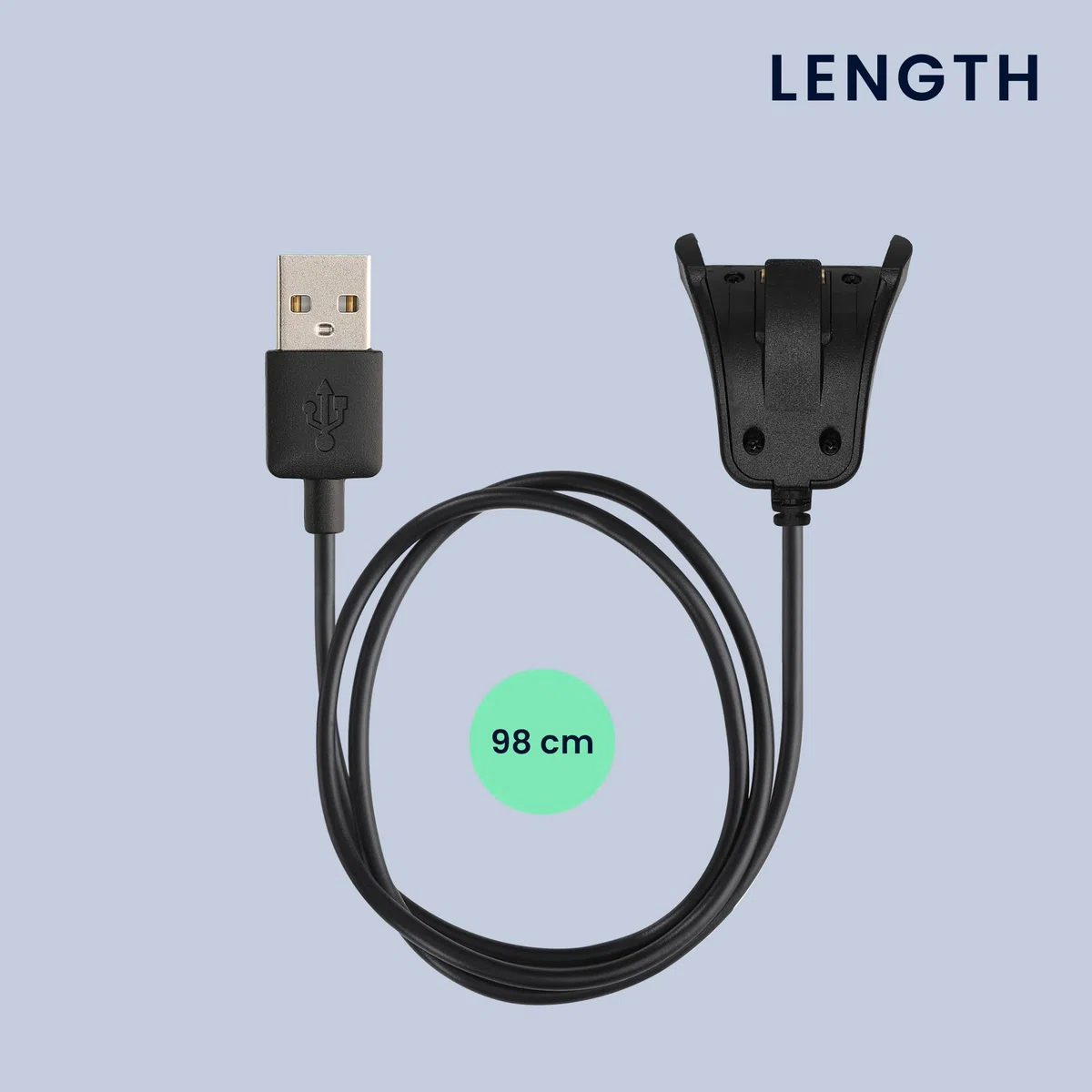 kwmobile USB Kabel Charger kompatibel mit TomTom Adventurer/Runner 3/Spark 3/Golfer 2 Ladekabel - Smart Watch Ersatzkabel - Fitnesstracker Aufladekabel in Schwarz
