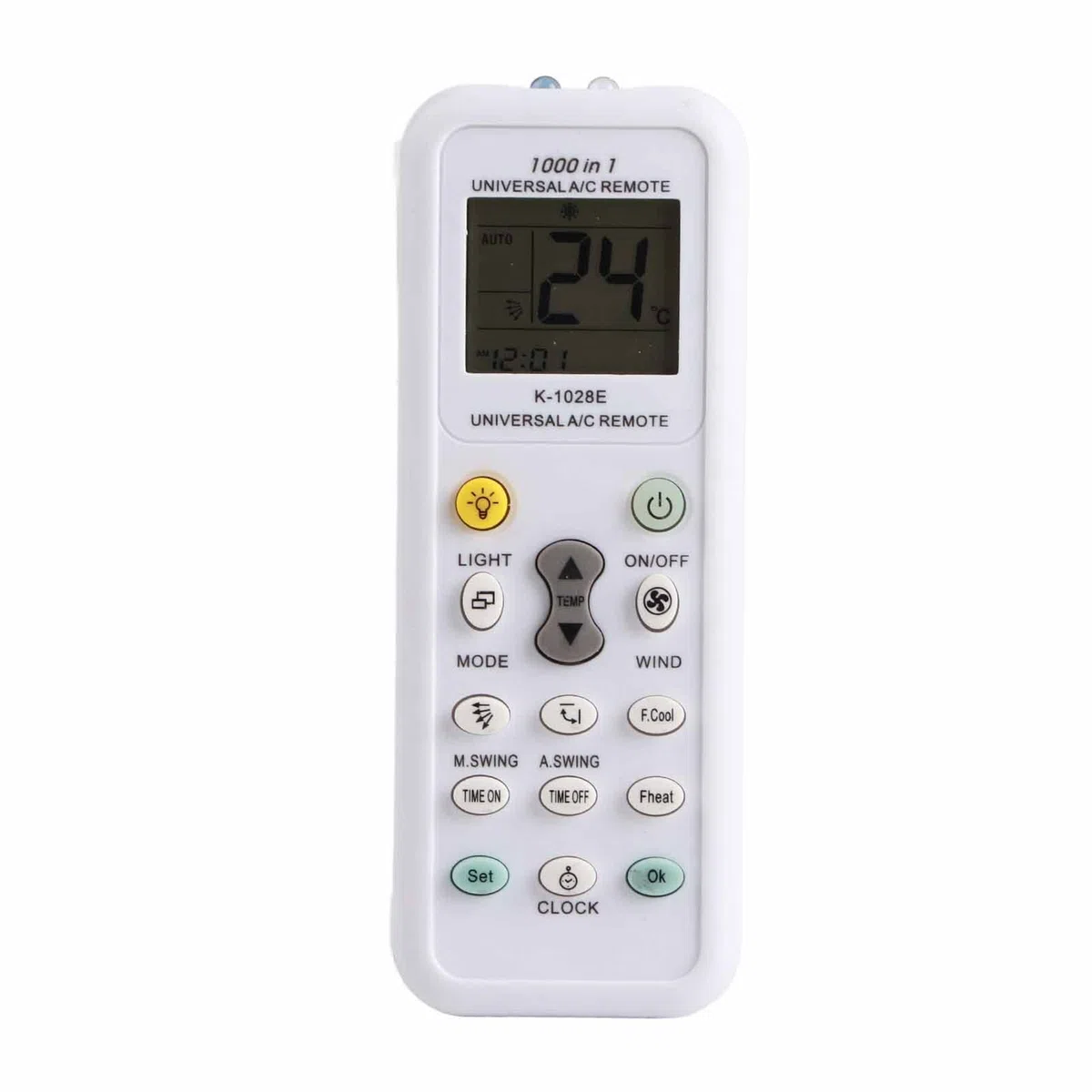 Cocoarm K-1028E Universal Air Conditioner Fernbedienung, Ergonomisches Design, LCD-Display, Timerfunktion, Kompatibel mit den Meisten Marken für Komfortable Zuhausekühlung