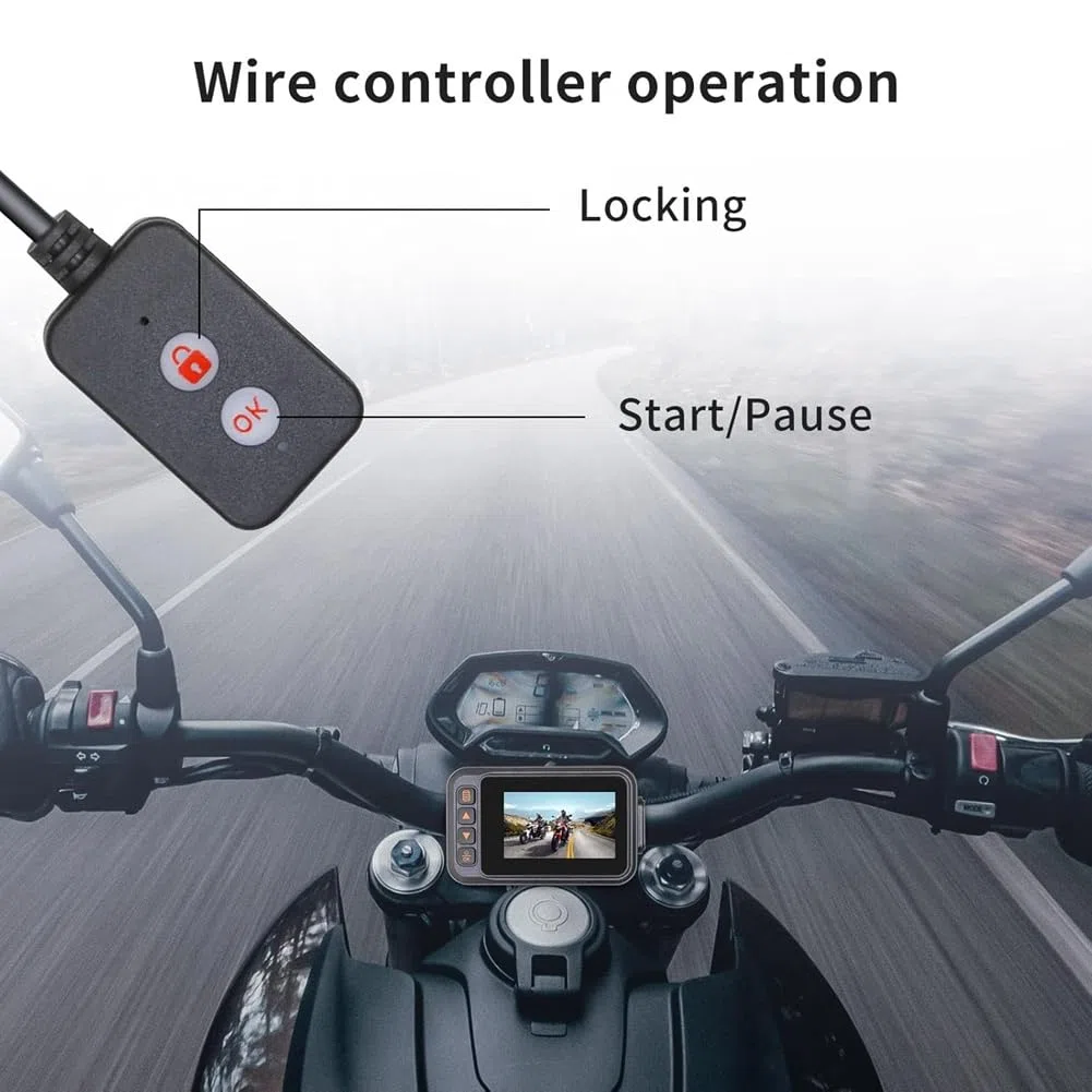 Motorrad-Dashcam Vorne und Hinten Motorrad-Fahrtenschreiberkamera Motorradzubehör