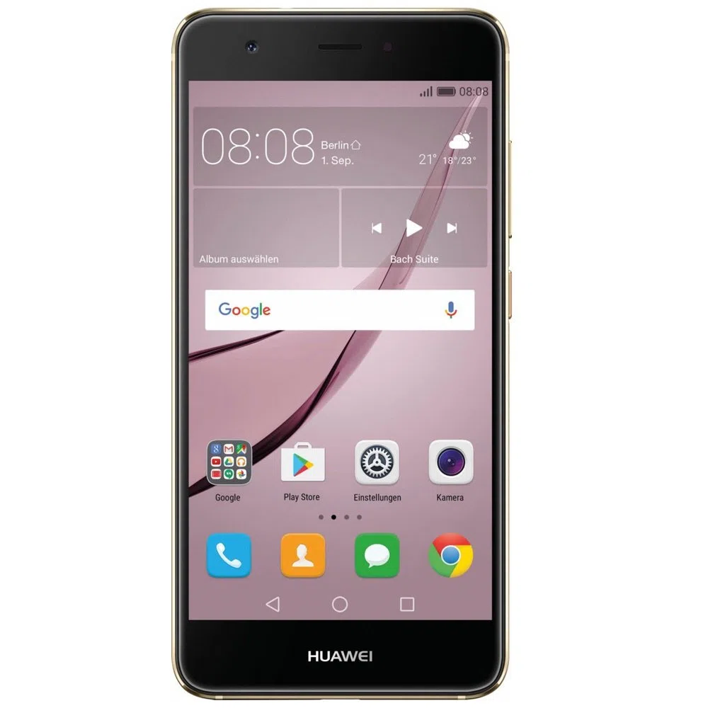 Huawei 51090UPR nova Smartphone (12,7 cm (5 Zoll), 32GB, Dual-SIM, 12 Megapixel Kamera, Android) Prestige Gold