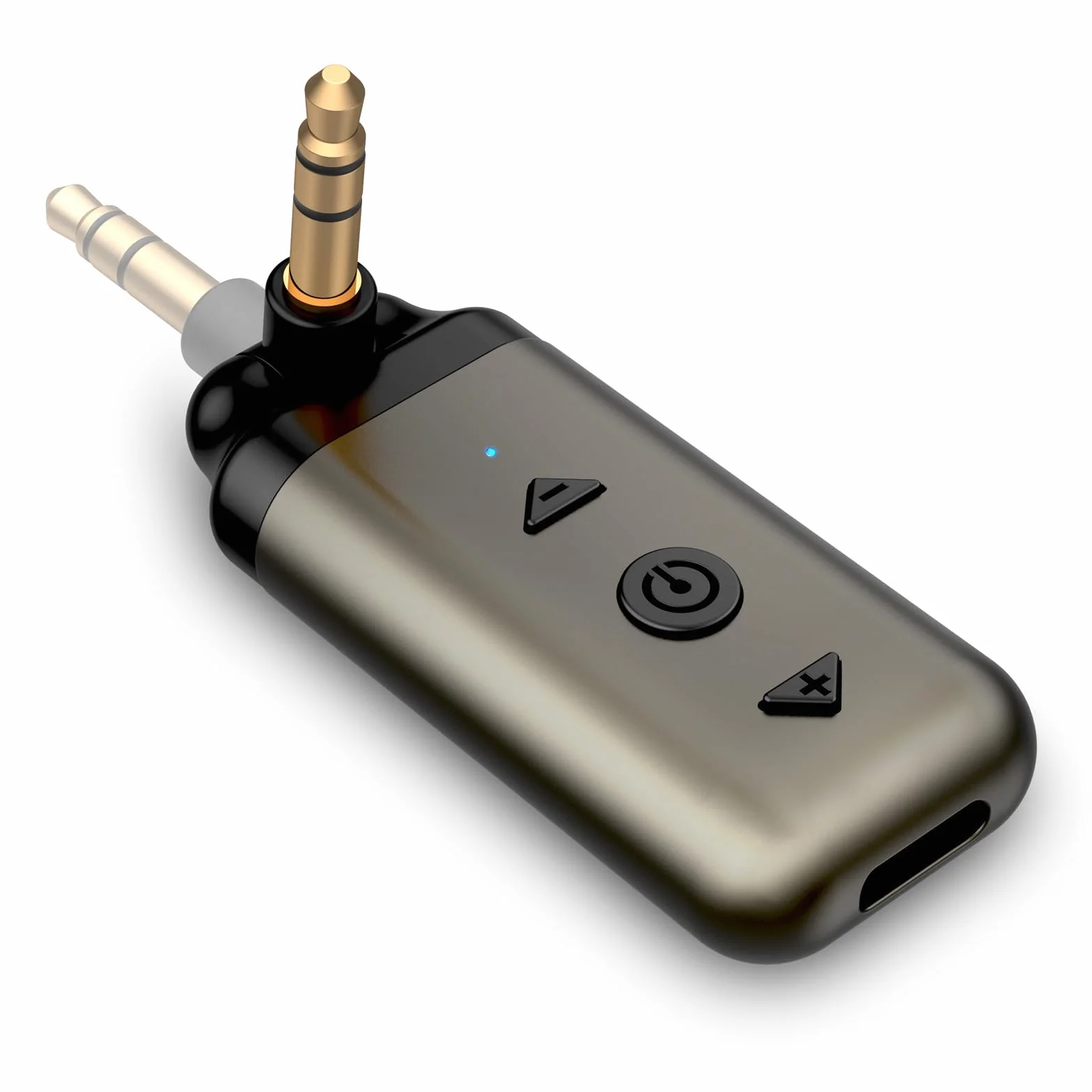 HVMLAK Air88 Aux Bluetooth 5.4 Adapter Auto, Empfänger mit Rotierbarem 3.5 Klinke, für Home Stereo, Musik Streaming, Freisprechanruf, Lautstärke und Spursteuerung, 12 Stunden Batterie