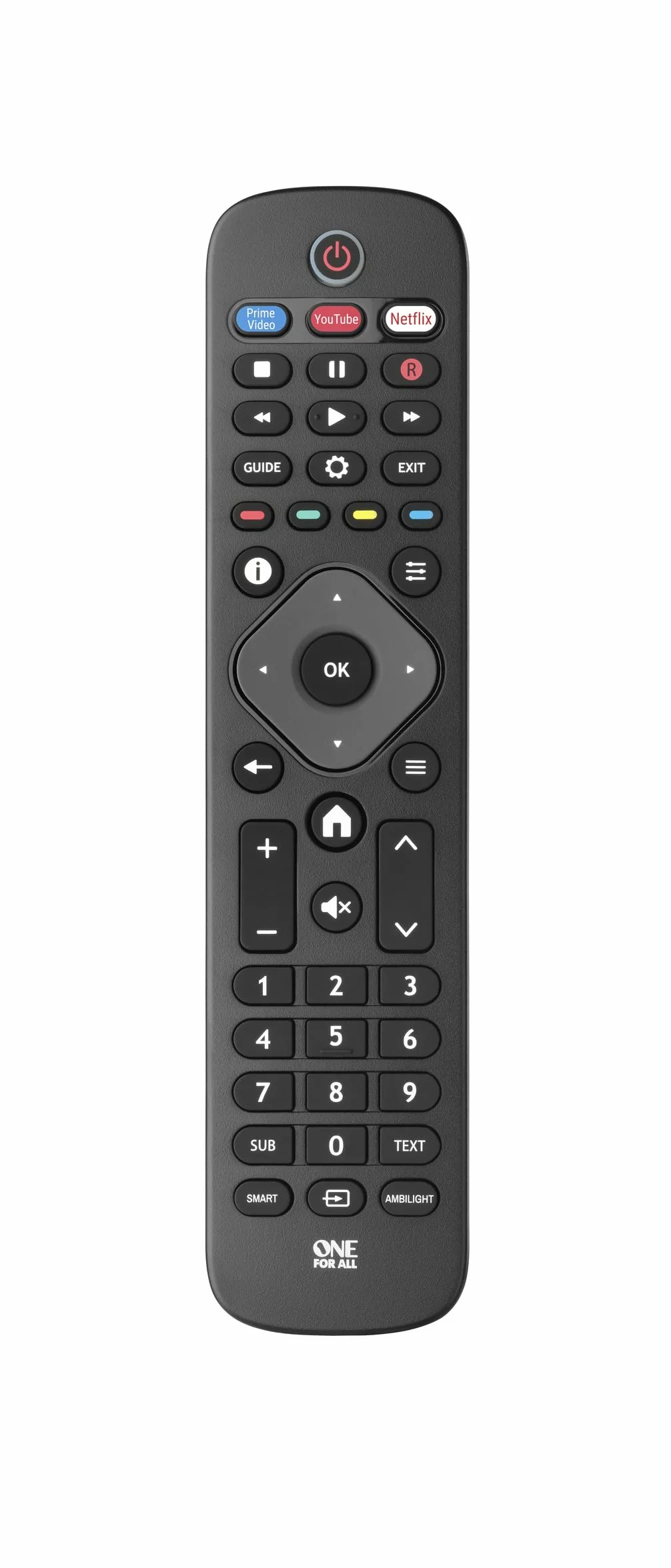 One for All Philips TV Fernbedienung - Funktioniert mit Allen Philips TV/Smart TV - die ideale TV-Ersatzfernbedienung - URC4913