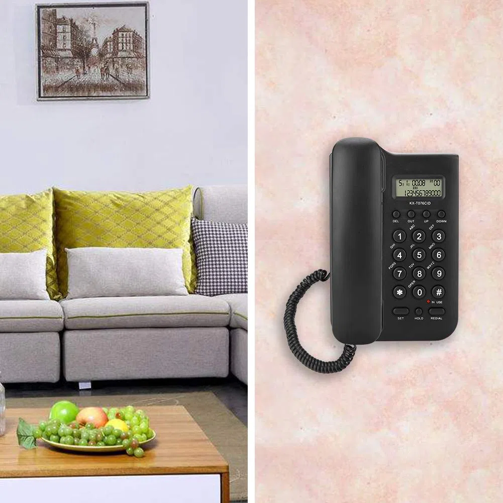 CCYLEZ Festnetztelefon, Schnurgebundenes Basistelefon, Kabelgebundenes Tischtelefon, Telefon mit Großen Tasten, mit Wahlwiederholungsfunktion und Display, für Büro, Zuhause und Hotel