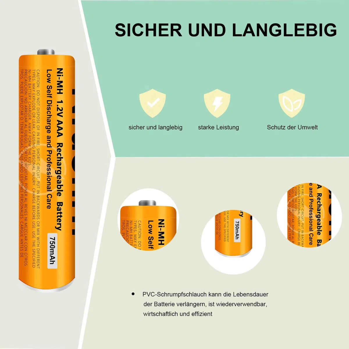 NI-MH Akku 1.2V 750mAh für Gigaset Panosonic Schnurlos Telefone, Wiederaufladbare Batterien AAA für Gigaset Mobilteile-4 Stück